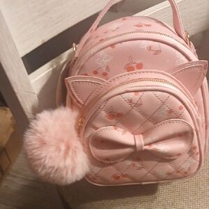 UnderOneSky Girls Convertible Pink / Cherries  BackPack Brand New